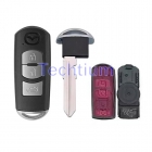 #2 blade Trunk Sedan no words 3 button remote key shell or Mazda