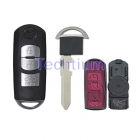 #1 blade Trunk Sedan hold words 3 button remote key shell or Mazda