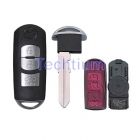 #2 blade Trunk Sedan hold words 3 button remote key shell or Mazda