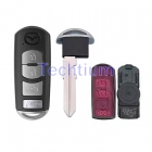 #2 blade Trunk Sedan no words 4 button remote key shell or Mazda
