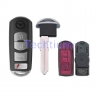 #2 blade Trunk Sedan no words 4 button remote key shell or Mazda